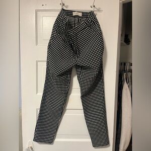 Abercrombie & Fitch Black and White Polka Dot Pants